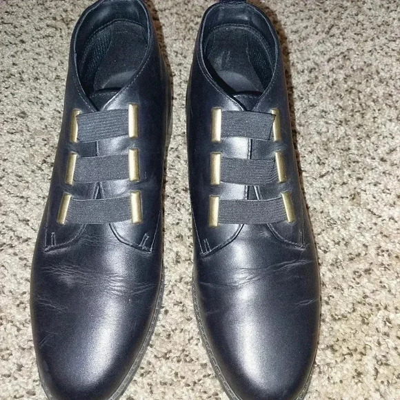 Vintage 1990s Life Stride Leather Ankle Boots Size 9M Black 3 Strap Booties - Picture 9 of 11